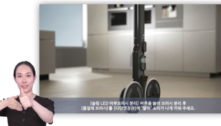 Providing consultation services in sign language.